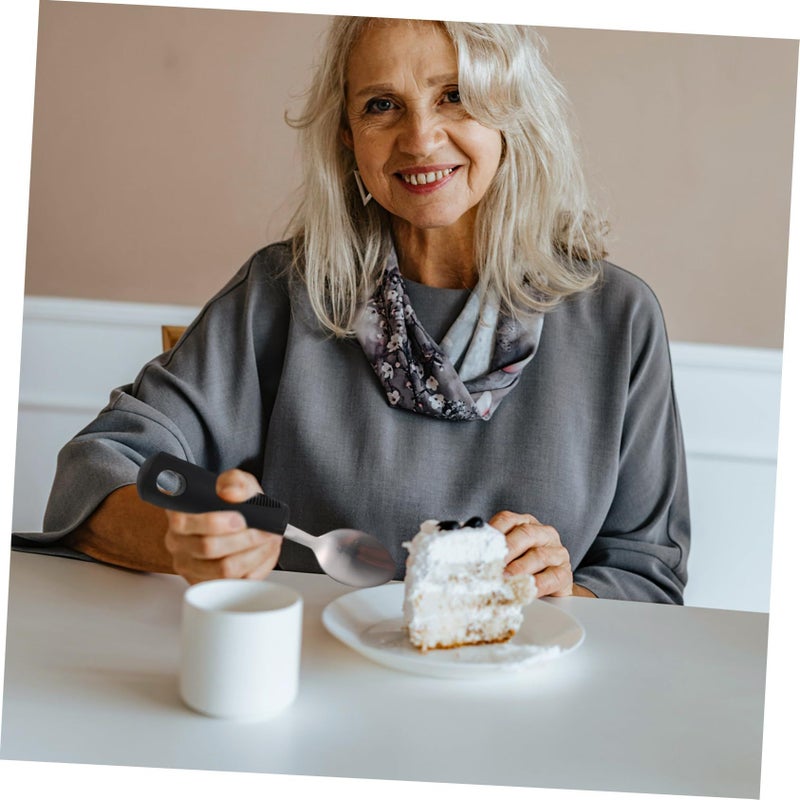 Ergonomic Adaptive Cutlery for Elderly Non Slip TPR Handle Rehabilitation Utensil Kit - Image 3
