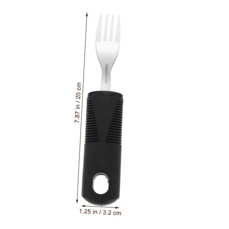 Ergonomic Adaptive Cutlery for Elderly Non Slip TPR Handle Rehabilitation Utensil Kit - Image 4