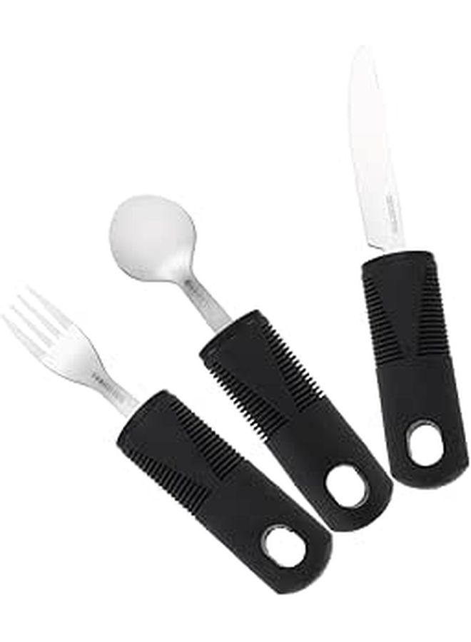 Ergonomic Adaptive Cutlery for Elderly Non Slip TPR Handle Rehabilitation Utensil Kit - Image 1