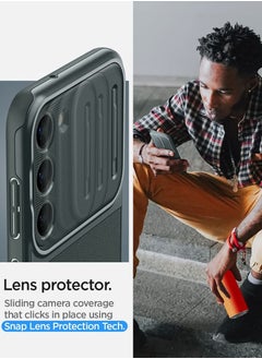 Spigen غطاء حماية Optik Armor لهاتف Samsung Galaxy S23 - أخضر داكن  - Image 4