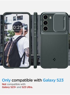 Spigen غطاء حماية Optik Armor لهاتف Samsung Galaxy S23 - أخضر داكن  - Image 2