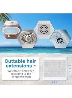 ROKTRY ROKTRY Cutable Shower Drain Hair CatcherDisposable Shower Drain StickerDrain Hair Catcher Easy to StickSuitable for Bathroom BathtubKitchen  - Image 3