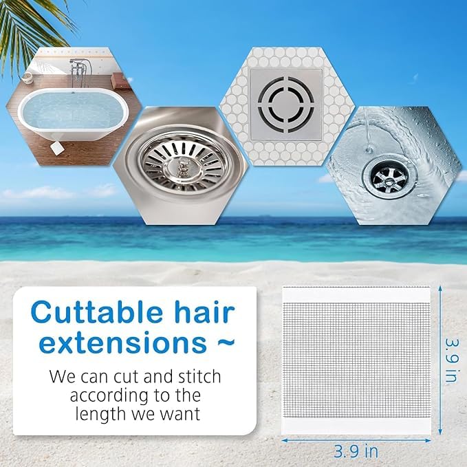 ROKTRY ROKTRY Cutable Shower Drain Hair CatcherDisposable Shower Drain StickerDrain Hair Catcher Easy to StickSuitable for Bathroom BathtubKitchen  - Image 3