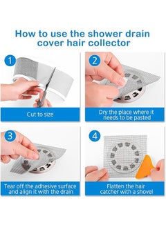 ROKTRY ROKTRY Cutable Shower Drain Hair CatcherDisposable Shower Drain StickerDrain Hair Catcher Easy to StickSuitable for Bathroom BathtubKitchen  - Image 2