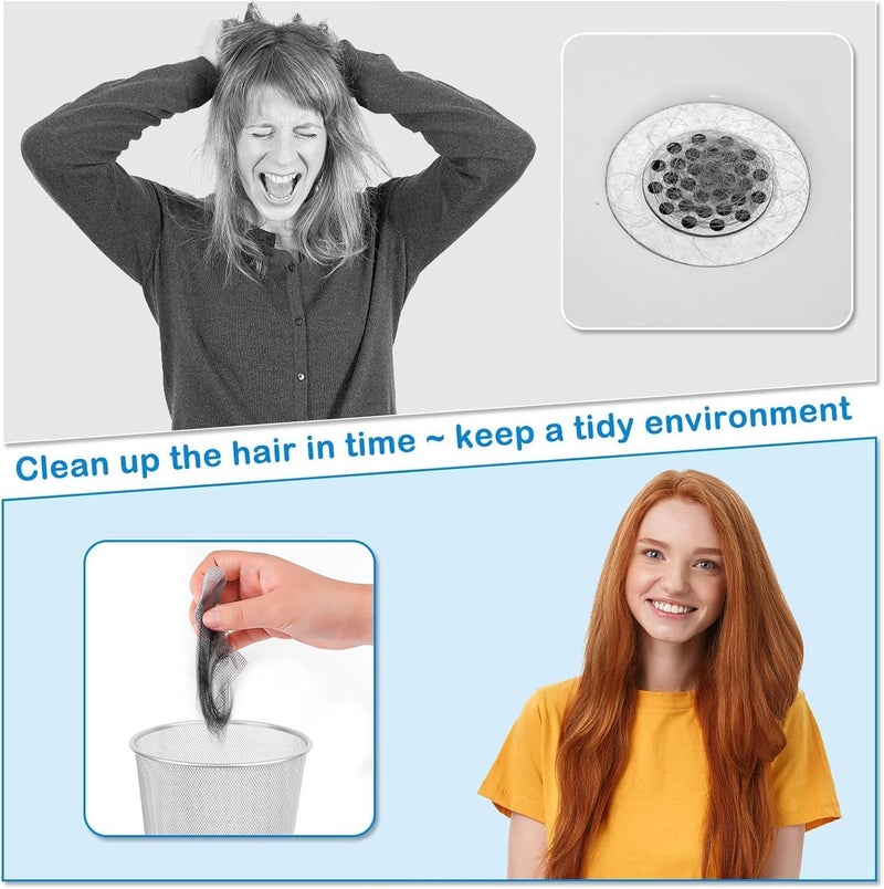 ROKTRY ROKTRY Cutable Shower Drain Hair CatcherDisposable Shower Drain StickerDrain Hair Catcher Easy to StickSuitable for Bathroom BathtubKitchen  - Image 4