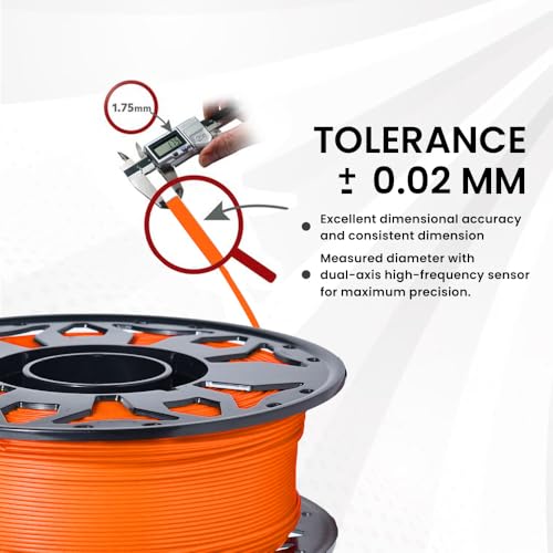 WOL 3D WOL3D 1kg 2026 PLA PRO+ 3D Printing Filament – Improved Formula for Enhanced Strength & Flexibility, (Tiger Orange), Eco-Friendly, Compatible with Most FDM 3D Printers, Made in India. - Image 5