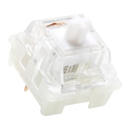 KPREPUBLIC KTT Kang White Switch V3 Linear 43g 53g MX Switch for Mechanical Keyboard 80m Factory Lubed Kangbai Switch Nylon POM 3pin (KTT Kang White x35) - Image 1