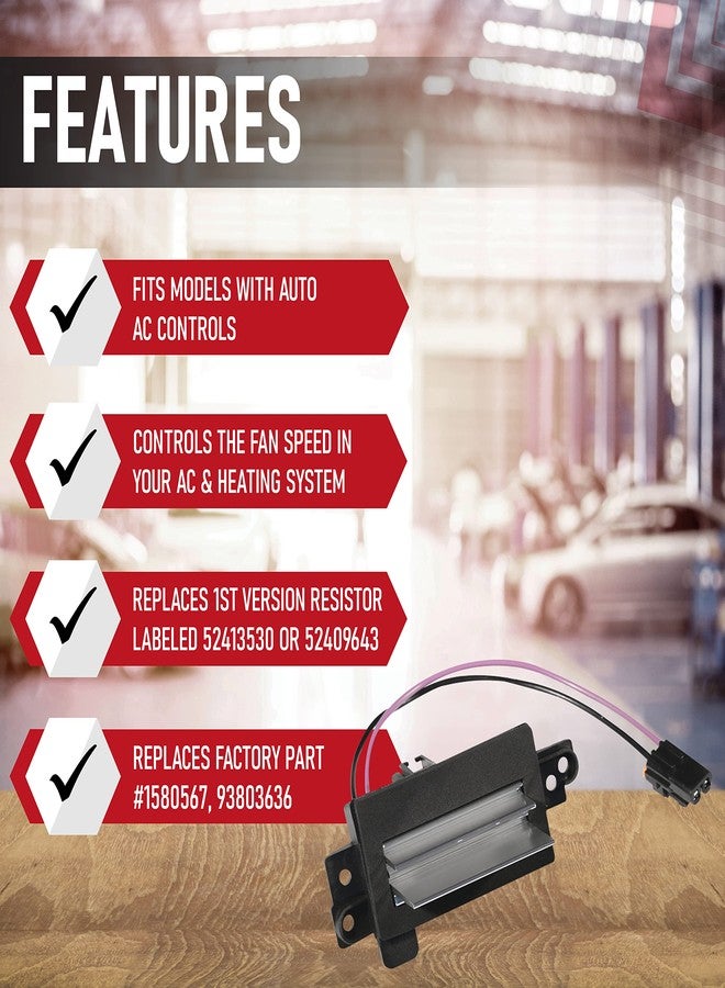 AA Ignition HVAC Blower Motor Resistor - Compatible with Chevy, Cadillac, GMC and Other GM Vehicles - Silverado, Trailblazer, Envoy, Sierra, Rainier - HVAC Control Module - Replaces 1580567, 93803636, 89018778 - Image 2