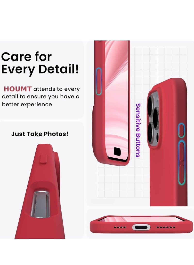 JAJEEK "New Soft Red Silicone iPhone 16 Pro Max Case – Anti-Scratch & Shockproof Protection" - Image 4