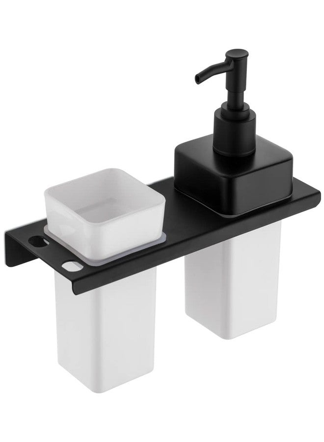 ALTON AQB9283 SS-304 Grade, Soap Dispenser + Tumbler Holder, Wall Mounted, Black - Image 1