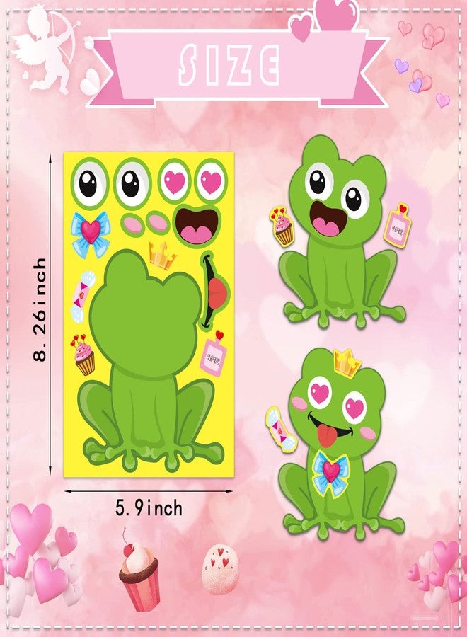DUJAA 32 Sheets Valentine’s Day Make a Face Stickers, Make Your Own Valentine Stickers for Kids,8 Designs of Animal Little Angel Sticker for Boys Girls Valentine's Day Activities Party Favors Supplies - Image 2