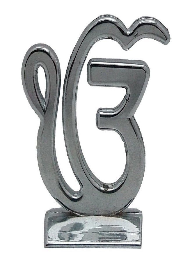 GCT Sikh Religious Symbol EK Onkar Idol IK Onkar Idol (B-57) Silver Metal Statue for Home Décor Car Dashboard Mandir Pooja Murti Temple Puja Office Table Showpiece - Image 1