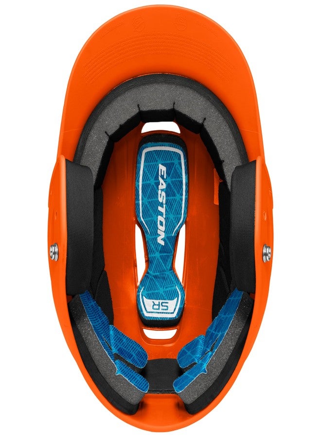 Easton Senior Z5 Grip Batters Helmet, Orange - Image 3