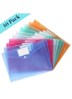 Mr. Pen Plastic Envelopes 10 Pack A4 Letter Size Assorted Colors Plastic Envelopes With Snap Closure Plastic Envelopes For Documents Document Envelope Poly Envelope File Envelopes  - Image 2