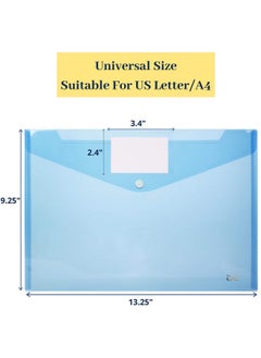 Mr. Pen Plastic Envelopes 10 Pack A4 Letter Size Assorted Colors Plastic Envelopes With Snap Closure Plastic Envelopes For Documents Document Envelope Poly Envelope File Envelopes  - Image 3