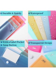 Mr. Pen Plastic Envelopes 10 Pack A4 Letter Size Assorted Colors Plastic Envelopes With Snap Closure Plastic Envelopes For Documents Document Envelope Poly Envelope File Envelopes  - Image 4