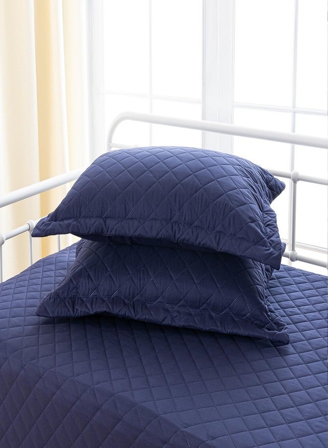 Feyocn 5-Piece Daybed Cover Set Navy Blue Twin Cozy Daybed Bedding Sets for All Season Lightweight Daybed Comforter Bedspread, Geometric Print Day Bed Cover for Twin Bed with 4 Pillow Shams,39"x75" - Image 5