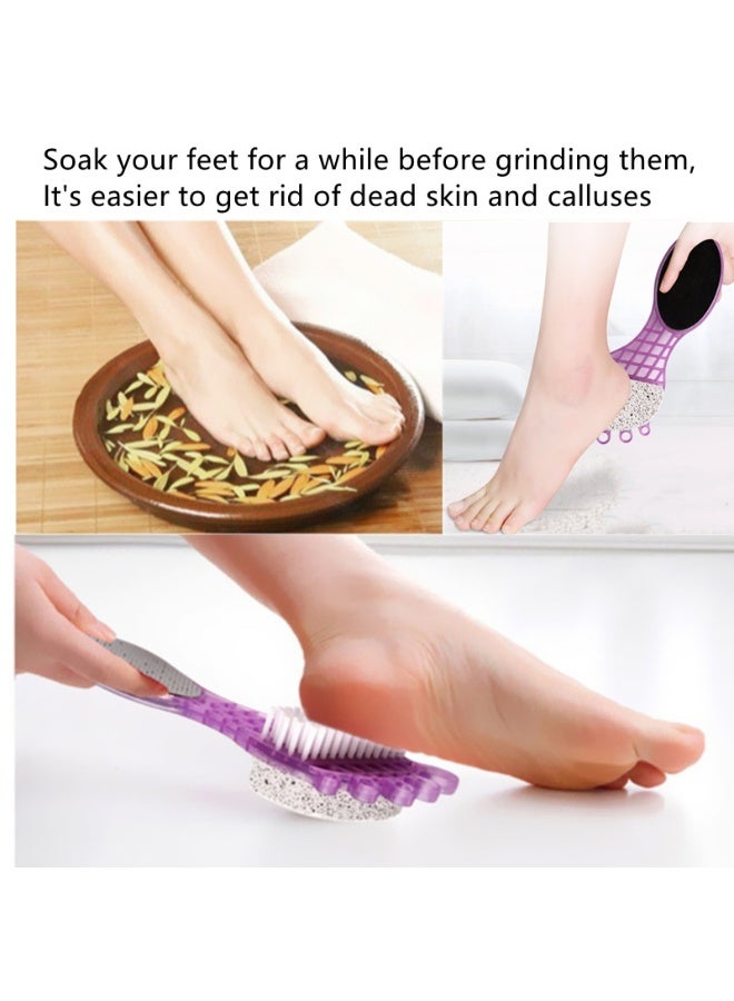 4-in-1 Multifunctional Foot File for Removing Dead Skin and Calluses, Pumice Stone Foot Exfoliating Brush, Double-Sided Foot Cleaning Brush - Image 5