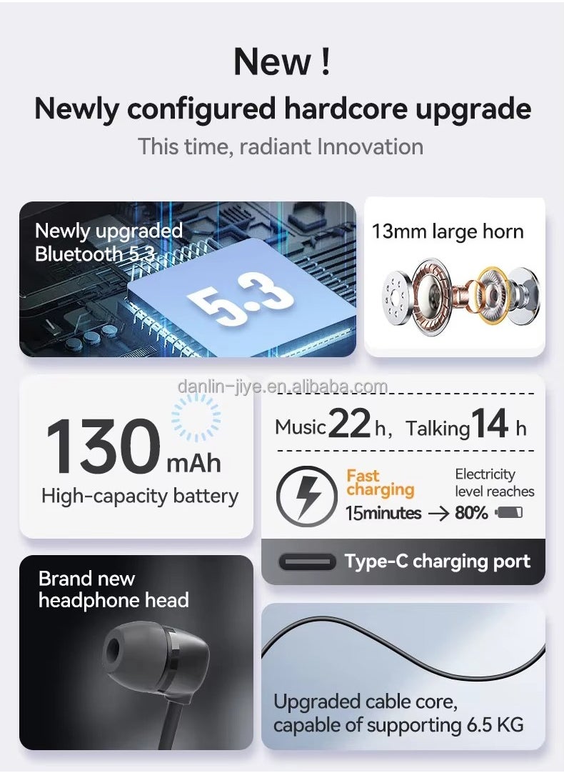 Fineblue - Fineblue F920 Clip-on Lotus Wireless Headset Bluetooth 5.3 Headphones with Mic Power Display Earbud Noise Cancelling Auriculares - Image 1