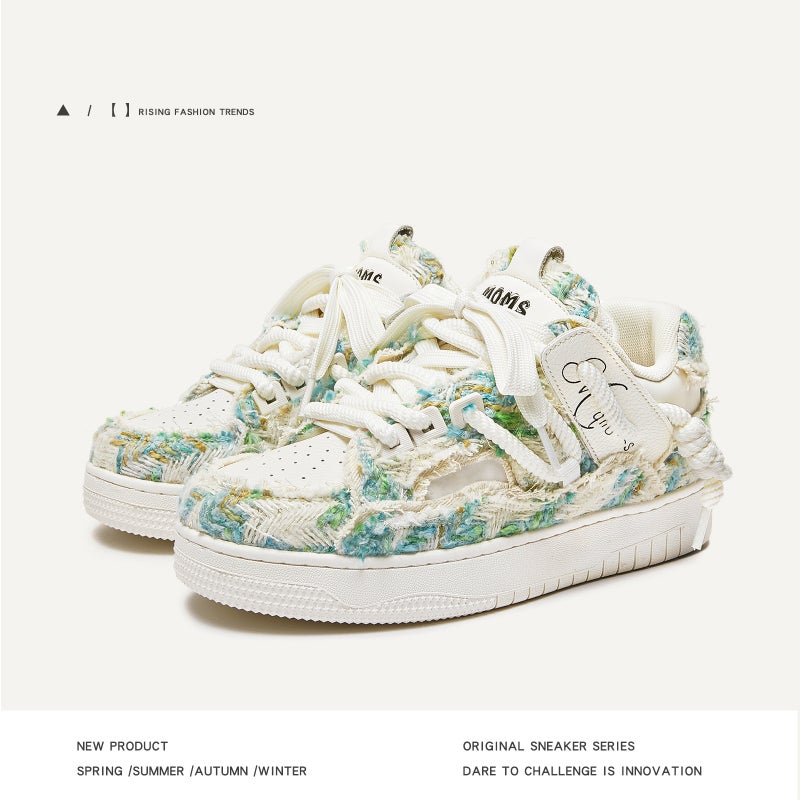 Guangzhou Shoes Destroyed Aesthetics Series Designer Style Small Fragrant Bread Shoes Sneakers Men''s Shoes Men''s and Women''s Same Style Trendy Shoes - Image 4