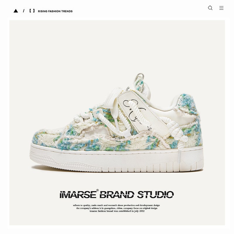 Guangzhou Shoes Destroyed Aesthetics Series Designer Style Small Fragrant Bread Shoes Sneakers Men''s Shoes Men''s and Women''s Same Style Trendy Shoes - Image 2