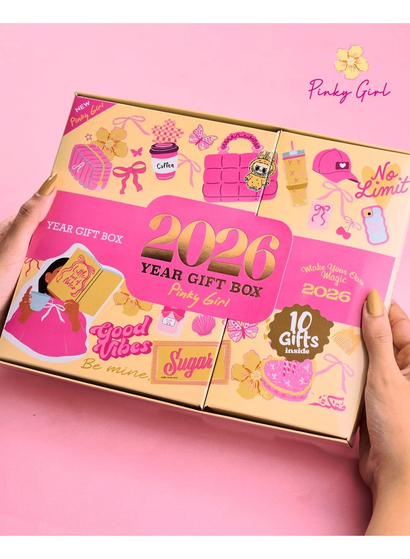 Mofakera Calendar Pinky Girl Daily Year Gift Box 2026 ( Agenda ) - Image 1