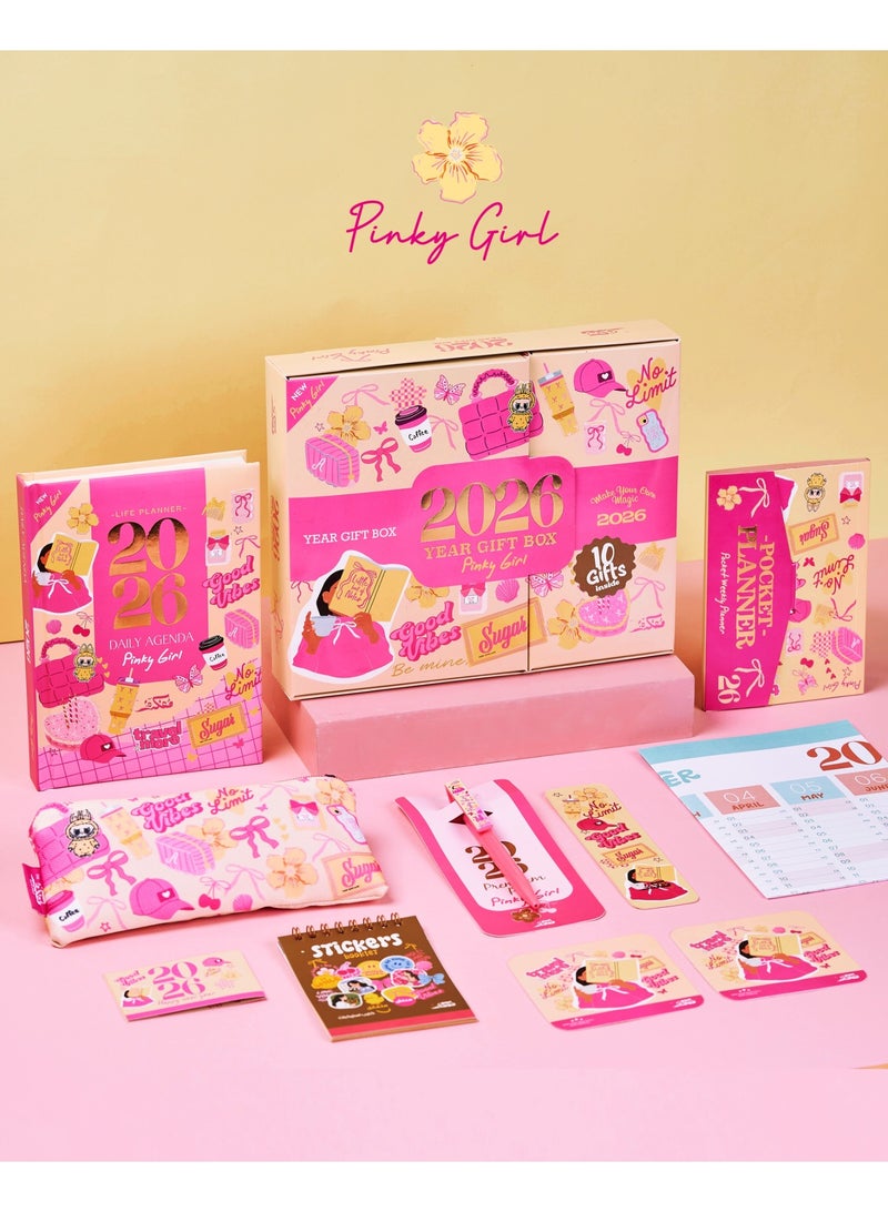 Mofakera Calendar Pinky Girl Daily Year Gift Box 2026 ( Agenda ) - Image 5