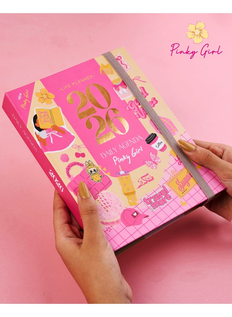 Mofakera Calendar Pinky Girl Daily Year Gift Box 2026 ( Agenda ) - Image 2