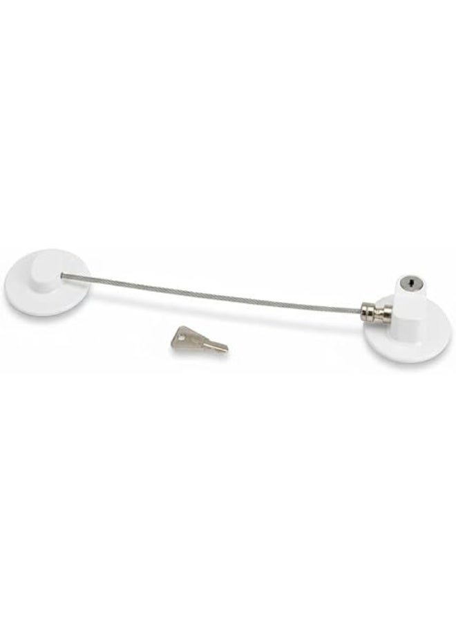 Spaceshoop Refrigerator Lock with Keys Rustproof Freezer Lock 1 White Child Safety Device for Fridges and Cabinets and Windows - Image 1