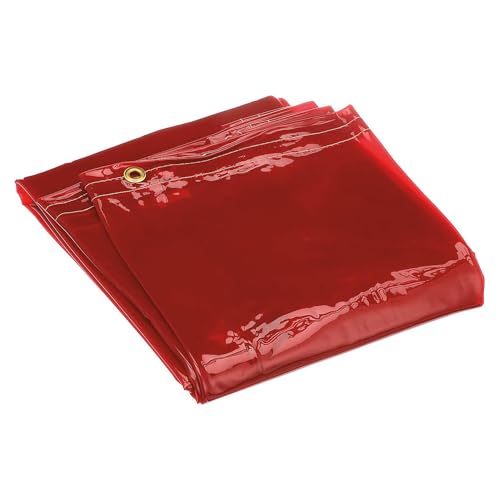 Jackson Safety Wilson 14-Mil See-Thru Welding Curtain (36292), 6 x 6 feet, Orange Vinyl Curtain, Standard Grommets, 1 / Bag, 10 / Case - Image 1