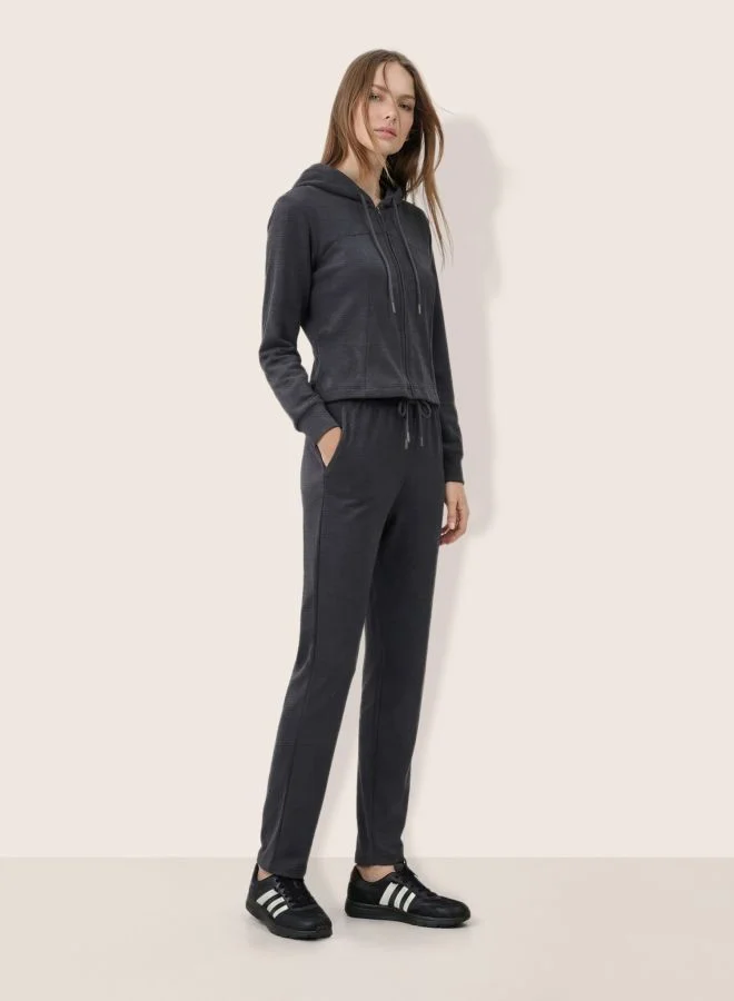 Freehand  Women Regular Fit Solid Long Sleeve High Rise Sweatshirt and Joggers Co-Ords Set  | Best Price UAE