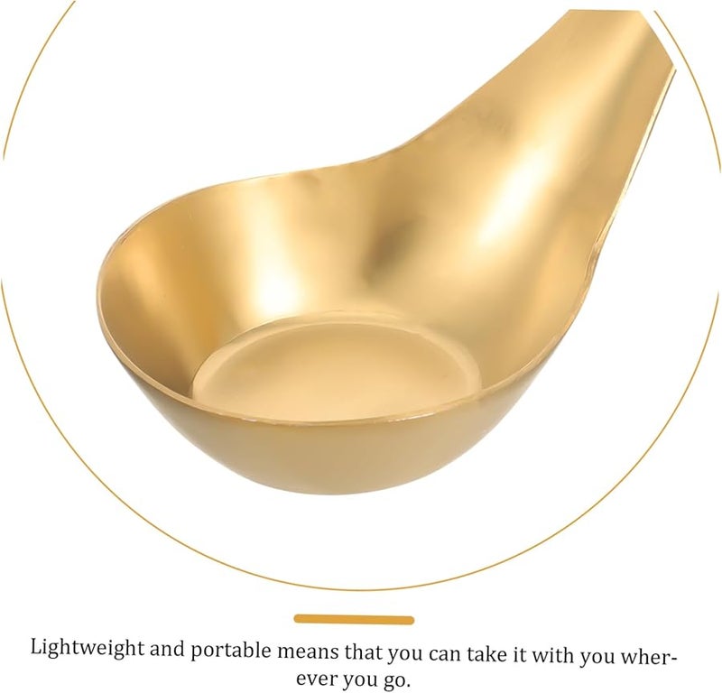 Golden Caviar Spoon For Dessert Ice Cream Serving Deep Design Party Wedding Gathering - Image 4