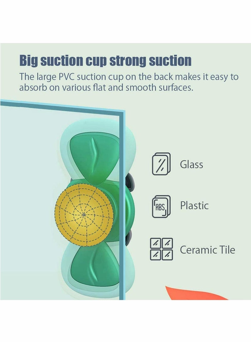 KASTWAVE Sucker Spin Toy for Baby, 3 Pcs Spinning Baby Toy Cartoon Animal Spinning Top Girls Boys with Rustling Sound and Rotating Wind Leaves - Teething Toys | Spinning Toys | Baby Bath Toys - Image 4