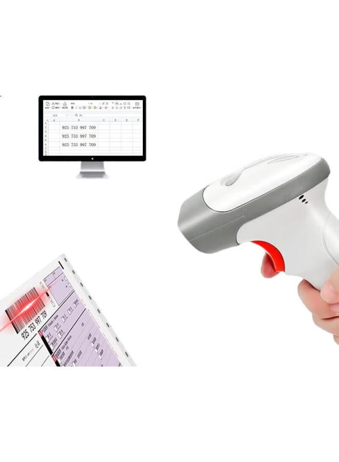 Morning Light (M&G) 5071 Classic Gray Wireless Barcode Scanner Express Scanning Gun One-Dimensional Code Scanner Supermarket Cashier Payment Collection Gun Wireless Barcode Scanner Pos - Image 3