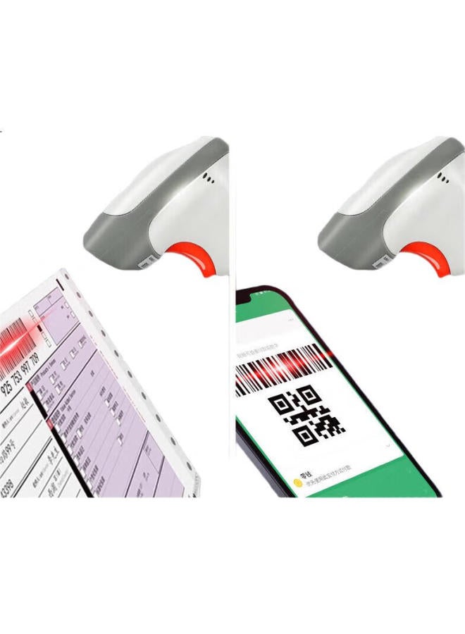 Morning Light (M&G) 5071 Classic Gray Wireless Barcode Scanner Express Scanning Gun One-Dimensional Code Scanner Supermarket Cashier Payment Collection Gun Wireless Barcode Scanner Pos - Image 1