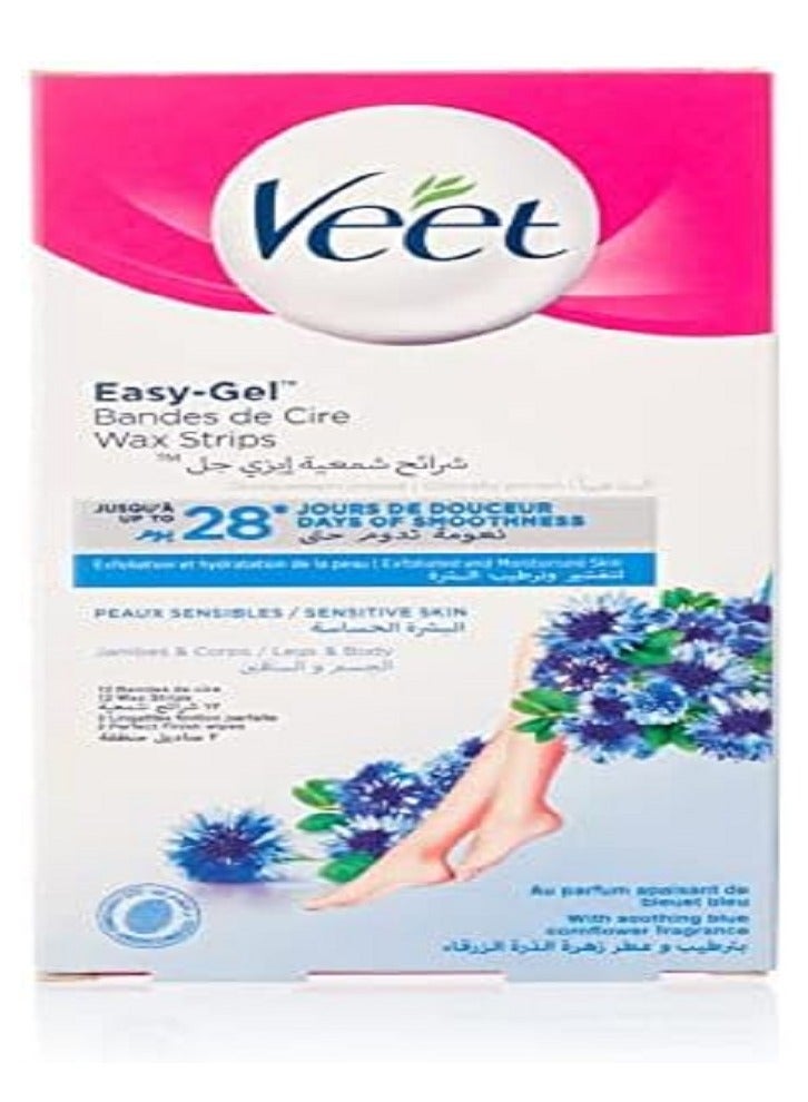 فيت شرائح شمعيه بشره حساسه 12 قطعه