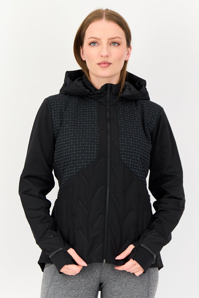 New Balance Women Sportswear Fit Hooded Running Jacket, Black - Image 1