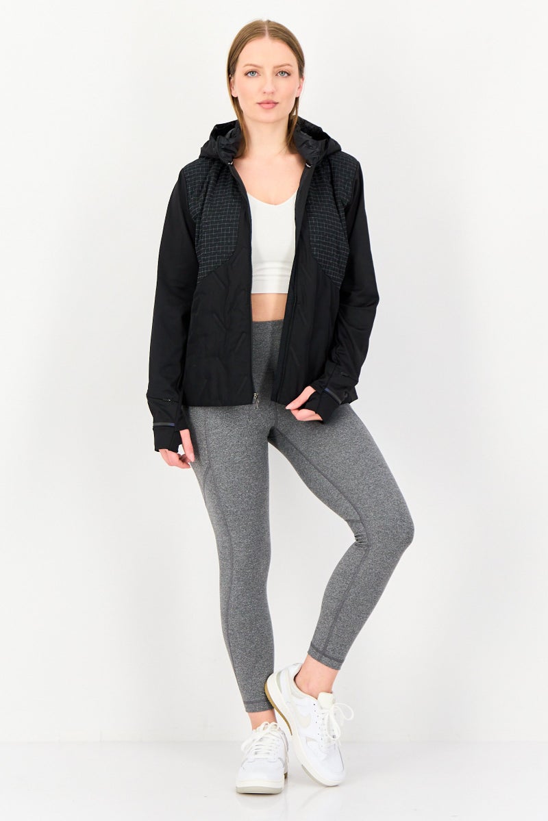 New Balance Women Sportswear Fit Hooded Running Jacket, Black - Image 3