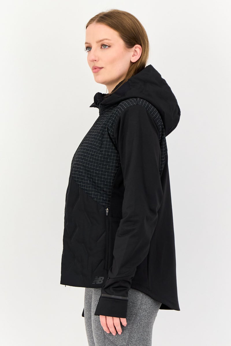 New Balance Women Sportswear Fit Hooded Running Jacket, Black - Image 4