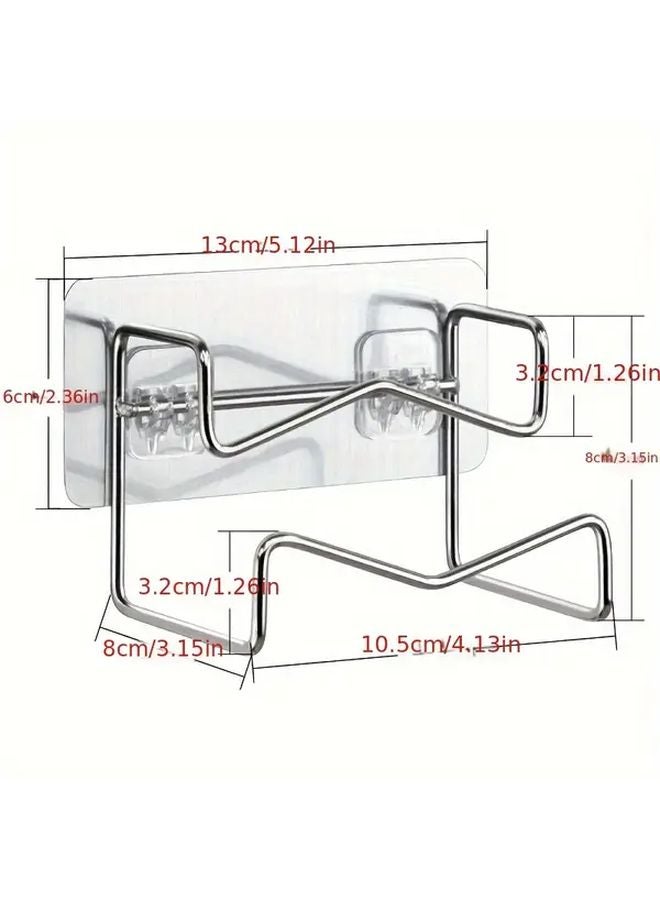 5pcs Stainless Steel Adhesive Hooks Scratch Free Bathroom Wall Mounted Space Saving - Image 4