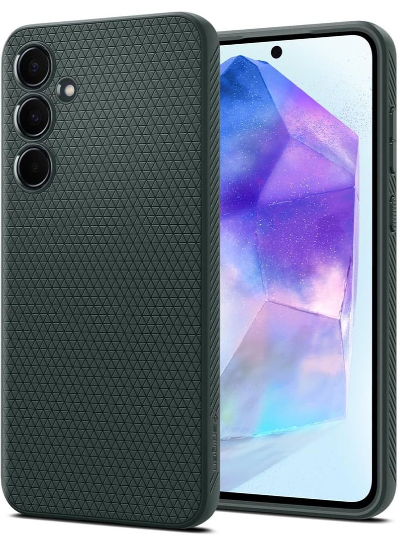 Spigen - Liquid Air for Samsung Galaxy A55 Case Cover - Abyss Green - Image 1