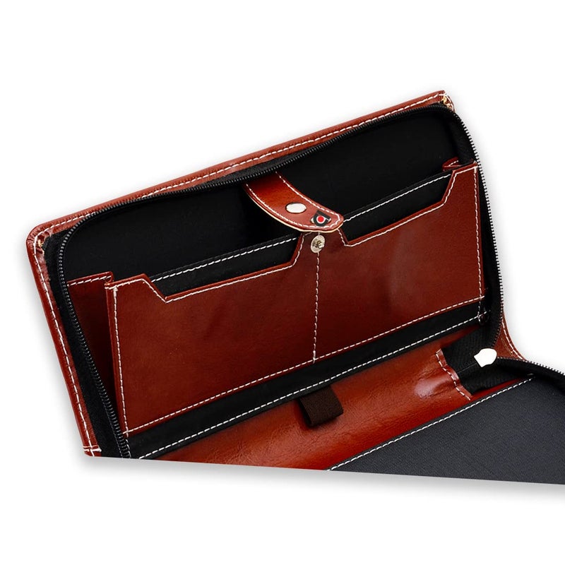 COI File Cover for Documents/Cheque Book Holder Brown/Folder Organiser/Set of 3 - Image 4