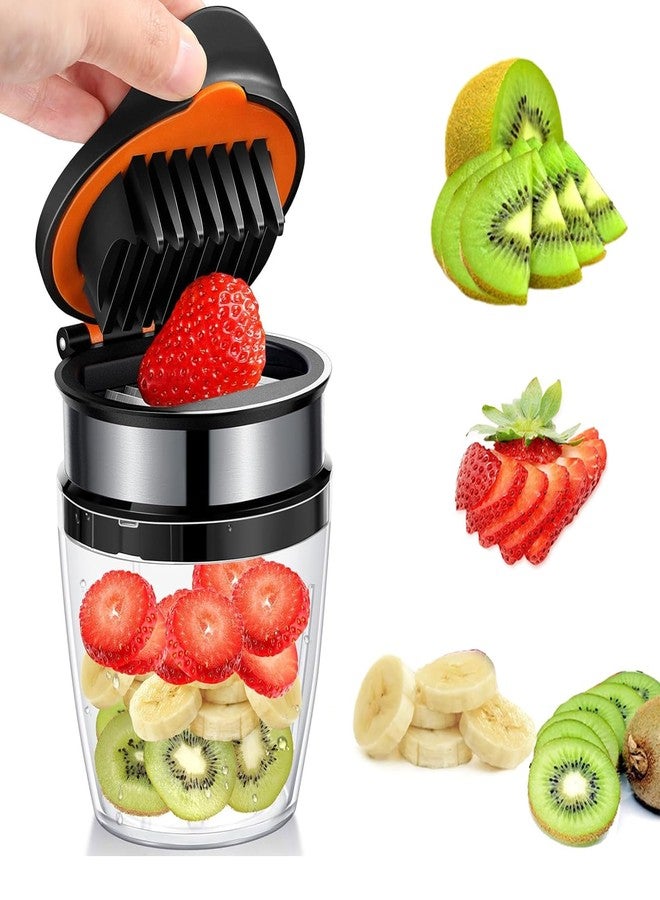 XPAPOV Strawberry Slicer Egg Slicer Stainless Steel for Soft Fruit with Anti-Slip Base, Quickly Making Fruit Vegetable Salad - Image 1