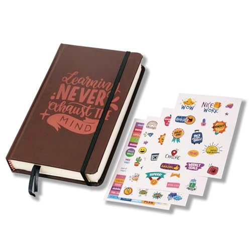 COI 2026 A5 Productivity Planner Kit | Undated | Hard Bound |288 Pages |12 Monthly Planners + Pocket Meal Planner + Stickers + Bookmarks l Activity Tracker l Monthly Review Pages l to do Lists (Brown) - Image 5