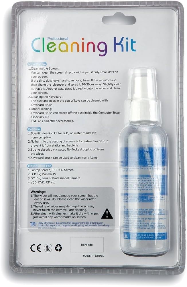 AmScope CKI 3 in 1 LCD Professional Cleaning Kit for Laptop TV Monitor and Camera Lens - Image 2