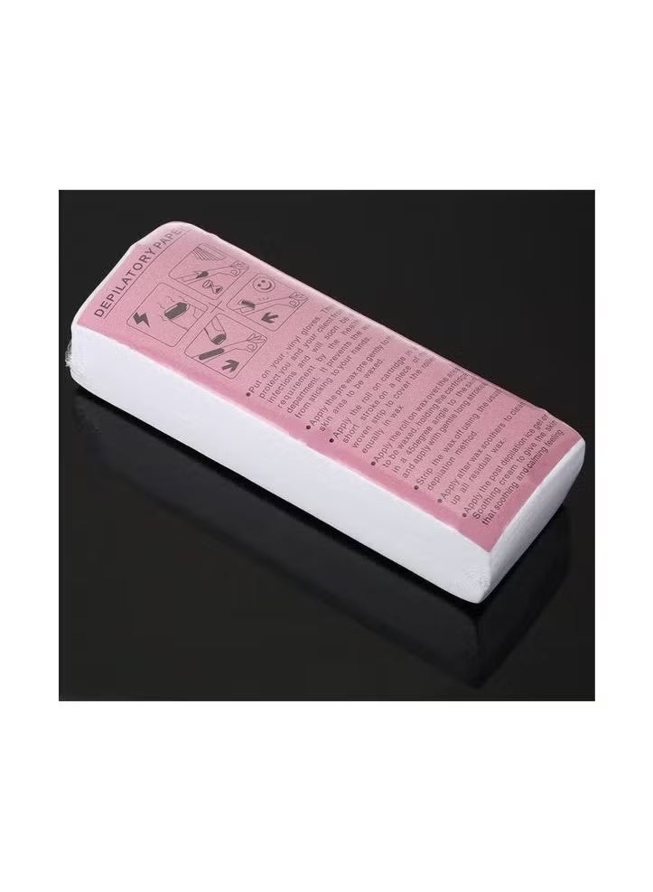 100 قطعة غير المنسوجة لإزالة الشعر الشمع الشريط الأبيض - Image 3