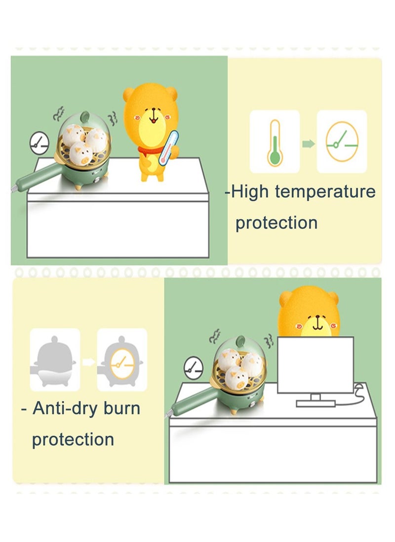 Bear - Automatic Electric Rapid Egg Boiler Fry Pan 350W Small Multifunction Non-stick Frying Cooking Pan With Steamer Cooker For Home Breakfast (3Pin Au/Cn Plug) - Image 1