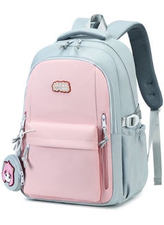 607 Lightweight Laptop School Travel Multi-pocket Multi-Compartment Large Capacity Women's Water-resistant Collage Daily Use Backpack Bag - Pink