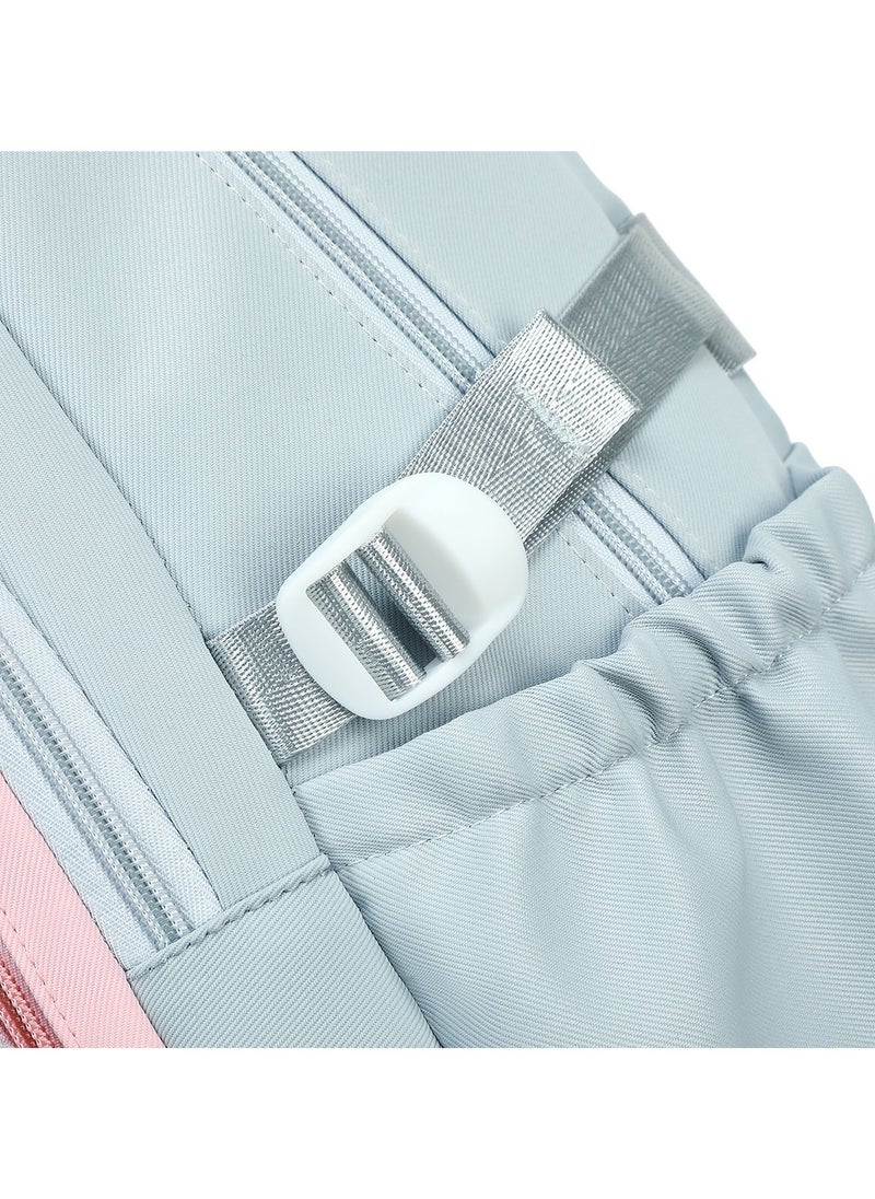 Generic - 607 Lightweight Laptop School Travel Multi-pocket Multi-Compartment Large Capacity Women's Water-resistant Collage Daily Use Backpack Bag - Pink - Image 1