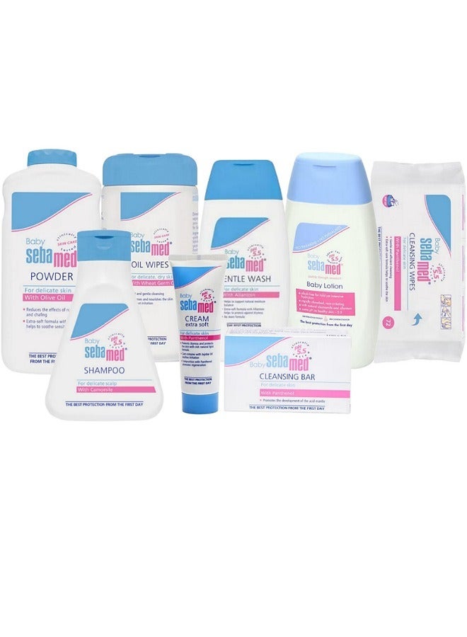 Sebamed 8-Piece Multi-Piece Baby Bath Care Set - Image 1